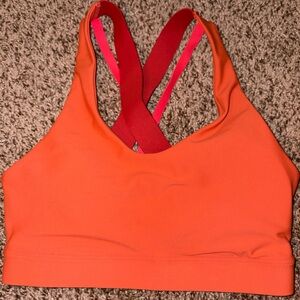 Women's Orange and Red Sports Bra